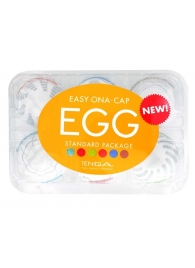 Набор из 6 мастурбаторов Tenga EGG Easy Beat с различным рельефом - Tenga - в Ростове-на-Дону купить с доставкой