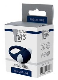 Гладкое синее эрекционное виброкольцо STIMU RING - Dream Toys - в Ростове-на-Дону купить с доставкой