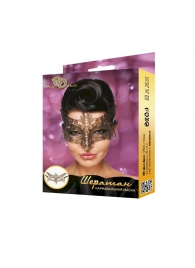 Золотистая карнавальная маска  Шератан - Джага-Джага купить с доставкой