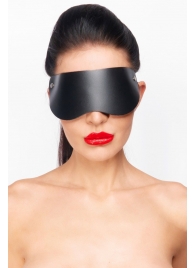 Черная кожаная маска без прорезей для глаз - Джага-Джага - купить с доставкой в Ростове-на-Дону