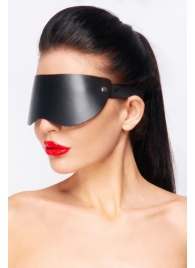 Черная кожаная маска без прорезей для глаз - Джага-Джага - купить с доставкой в Ростове-на-Дону