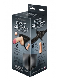 Черный пояс для женщин BEST SELECT с 3 насадками - LOVETOY (А-Полимер) - купить с доставкой в Ростове-на-Дону