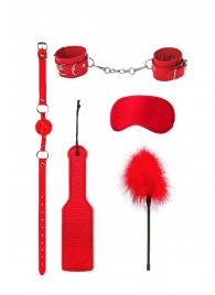 Красный игровой набор БДСМ Introductory Bondage Kit №4 - Shots Media BV - купить с доставкой в Ростове-на-Дону