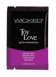 Лубрикант на водной основе для использования с игрушками WICKED Toy Love - 3 мл. - Wicked - купить с доставкой в Ростове-на-Дону