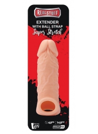 Телесная насадка EXTENDER WITH BALL STRAP 5.5 - 14 см. - Dream Toys - в Ростове-на-Дону купить с доставкой