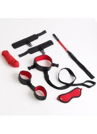Черно-красный эротический набор из 7 предметов - Сима-Ленд - купить с доставкой в Ростове-на-Дону