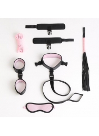 Черно-розовый эротический набор из 7 предметов - Сима-Ленд - купить с доставкой в Ростове-на-Дону