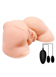 Телесная вибровагина Julie с 2 рабочими отверстиями - Baile - в Ростове-на-Дону купить с доставкой