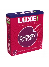 Презервативы с ароматом вишни LUXE Royal Cherry Collection - 3 шт. - Luxe - купить с доставкой в Ростове-на-Дону