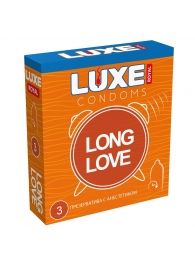 Презервативы с продлевающим эффектом LUXE Royal Long Love - 3 шт. - Luxe - купить с доставкой в Ростове-на-Дону