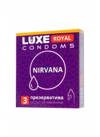 Презервативы с увеличенным количеством смазки LUXE Royal Nirvana - 3 шт. - Luxe - купить с доставкой в Ростове-на-Дону