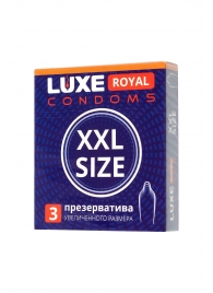 Презервативы увеличенного размера LUXE Royal XXL Size - 3 шт. - Luxe - купить с доставкой в Ростове-на-Дону