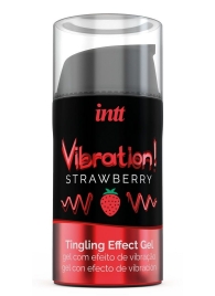 Жидкий интимный гель с эффектом вибрации Vibration! Strawberry - 15 мл. - INTT - купить с доставкой в Ростове-на-Дону