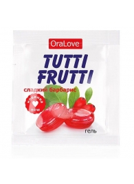 Гель-смазка Tutti-frutti со вкусом барбариса - 4 гр. - Биоритм - купить с доставкой в Ростове-на-Дону