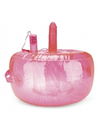 Розовая надувная подушка для секса в вибратором - Lux Fetish - купить с доставкой в Ростове-на-Дону