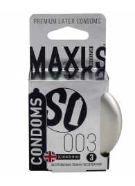 Экстремально тонкие презервативы в железном кейсе MAXUS Extreme Thin - 3 шт. - Maxus - купить с доставкой в Ростове-на-Дону
