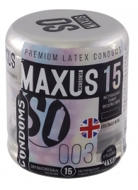 Экстремально тонкие презервативы MAXUS Extreme Thin - 15 шт. - Maxus - купить с доставкой в Ростове-на-Дону