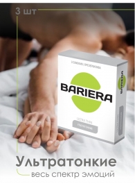 Ультратонкие презервативы Bariera Ultra Thin - 3 шт. - Bariera - купить с доставкой в Ростове-на-Дону