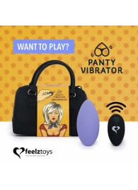 Фиолетовый вибромассажер в трусики с пультом ДУ Panty Vibe Remote Controlled Vibrator - FeelzToys