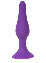 Фиолетовая силиконовая анальная пробка размера XL - 15 см. - OYO