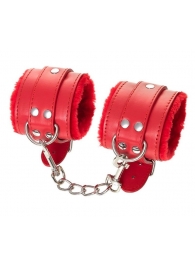 Красные наручники Anonymo из искусственной кожи - ToyFa - купить с доставкой в Ростове-на-Дону