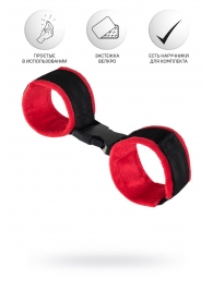 Красно-черные велюровые оковы Anonymo - ToyFa - купить с доставкой в Ростове-на-Дону