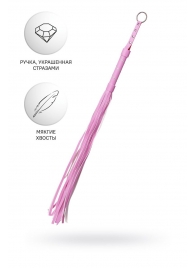 Розовый флоггер Anonymo - 64 см. - ToyFa - купить с доставкой в Ростове-на-Дону