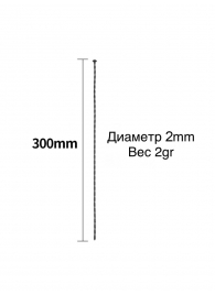 Черный уретральный стимулятор - 30 см. - Rubber Tech Ltd - купить с доставкой в Ростове-на-Дону