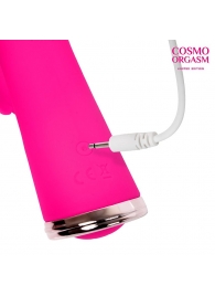 Розовый перезаряжаемый вибратор-кролик с 10 режимами вибрации - 21 см. - Cosmo