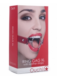 Расширяющий кляп Ring Gag XL с красными ремешками - Shots Media BV - купить с доставкой в Ростове-на-Дону