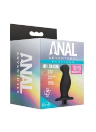 Черный анальный вибромассажёр Silicone Vibrating Prostate Massager 02 - 10,8 см. - Blush Novelties - в Ростове-на-Дону купить с доставкой