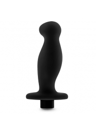 Черный анальный вибромассажёр Silicone Vibrating Prostate Massager 02 - 10,8 см. - Blush Novelties - в Ростове-на-Дону купить с доставкой