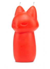 Красная БДСМ-свеча в форме злой кошки Fox Drip Candle - Blush Novelties - купить с доставкой в Ростове-на-Дону