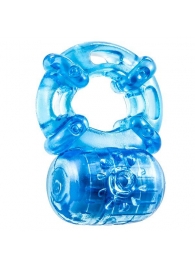 Голубое эрекционное виброкольцо Reusable 5 Function Cock Ring - Blush Novelties - в Ростове-на-Дону купить с доставкой