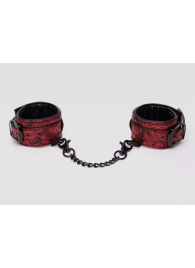 Красно-черные наручники Reversible Faux Leather Wrist Cuffs - Fifty Shades of Grey - купить с доставкой в Ростове-на-Дону