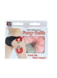 Металлические наручники с розовой меховой опушкой METAL HANDCUFF WITH PLUSH PINK - Dream Toys - купить с доставкой в Ростове-на-Дону