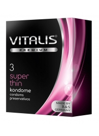 Ультратонкие презервативы VITALIS PREMIUM super thin - 3 шт. - Vitalis - купить с доставкой в Ростове-на-Дону