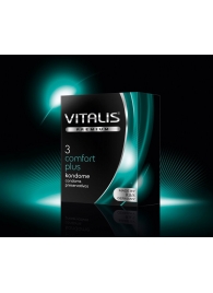 Контурные презервативы VITALIS PREMIUM comfort plus - 3 шт. - Vitalis - купить с доставкой в Ростове-на-Дону