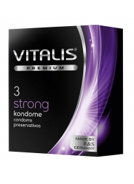 Презервативы с утолщенной стенкой VITALIS PREMIUM strong - 3 шт. - Vitalis - купить с доставкой в Ростове-на-Дону