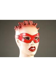 Красная лакированная маска-очки - Подиум - купить с доставкой в Ростове-на-Дону