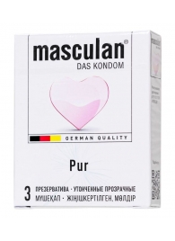 Супертонкие презервативы Masculan Pur - 3 шт. - Masculan - купить с доставкой в Ростове-на-Дону