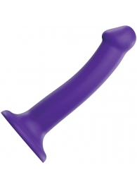 Фиолетовый фаллоимитатор-насадка Strap-On-Me Dildo Dual Density size M - 18 см. - Strap-on-me - купить с доставкой в Ростове-на-Дону