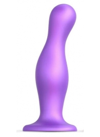 Фиолетовая насадка Strap-On-Me Dildo Plug Curvy size L - Strap-on-me - купить с доставкой в Ростове-на-Дону