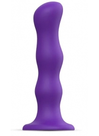 Фиолетовая насадка Strap-On-Me Dildo Geisha Balls size M - Strap-on-me - купить с доставкой в Ростове-на-Дону