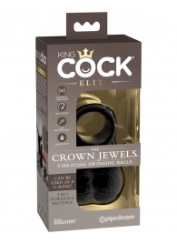 Черная вибронасадка King Cock Ellite The Crown Jewels - Pipedream - в Ростове-на-Дону купить с доставкой