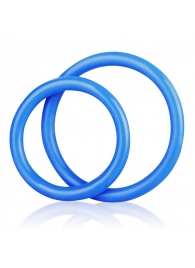 Набор из двух голубых силиконовых колец разного диаметра SILICONE COCK RING SET - BlueLine - в Ростове-на-Дону купить с доставкой