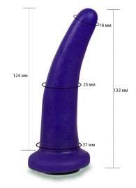 Фиолетовая гладкая изогнутая насадка-плаг - 13,3 см. - LOVETOY (А-Полимер) - купить с доставкой в Ростове-на-Дону