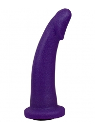 Фиолетовая гладкая изогнутая насадка-плаг - 14,7 см. - LOVETOY (А-Полимер) - купить с доставкой в Ростове-на-Дону