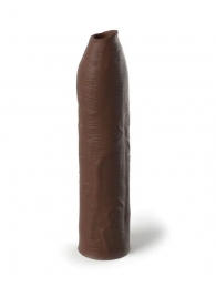 Коричневая насадка-удлинитель Uncut Silicone Penis Enhancer - 17,8 см. - Pipedream - в Ростове-на-Дону купить с доставкой