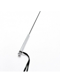 Черный кожаный стек с гладкой ручкой - 55 см. - Crazy Handmade - купить с доставкой в Ростове-на-Дону